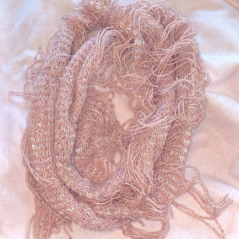 Pink infinity scarf